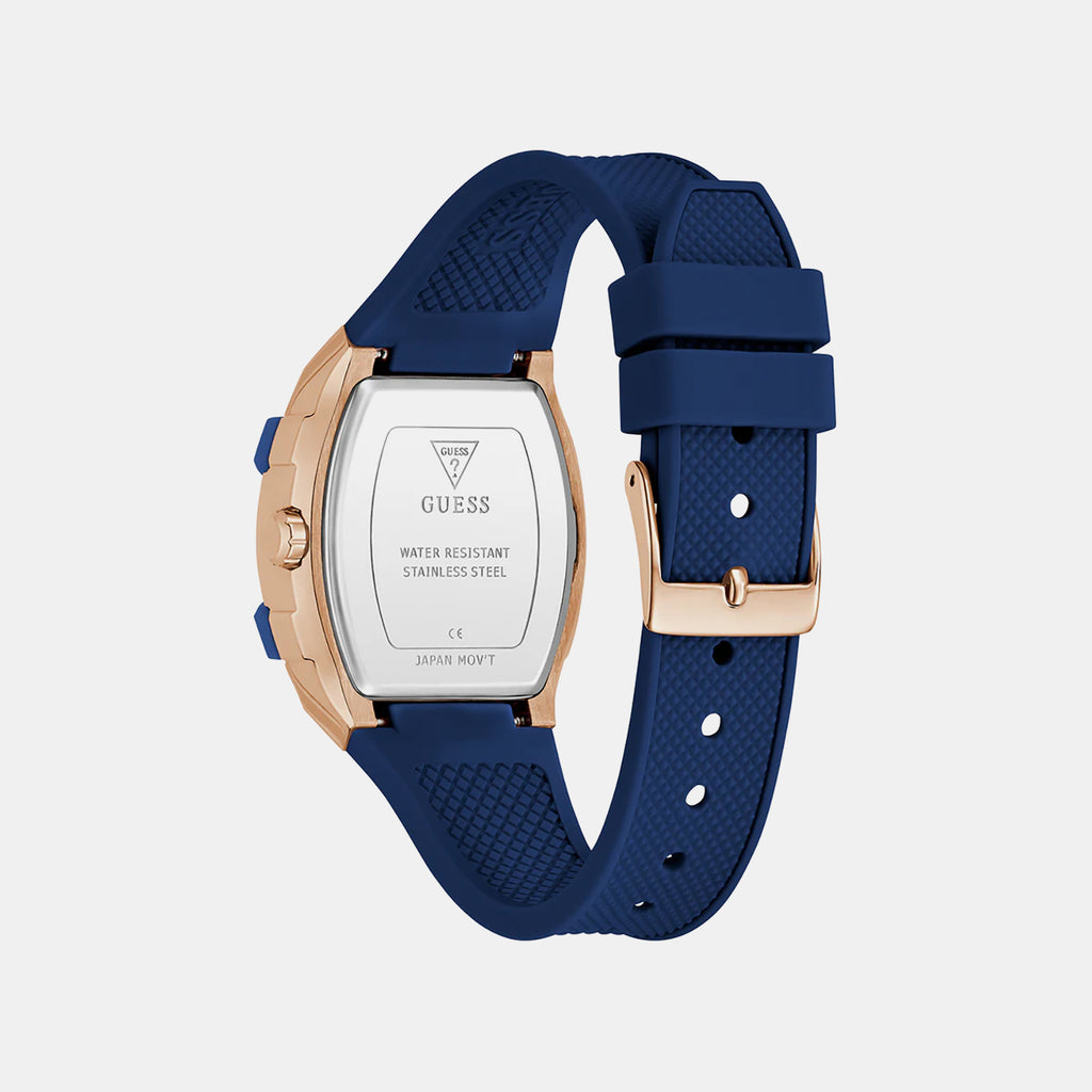 Phoenix Women Quartz Blue Dial Multi-Function Silicone Watch GW0945L4
