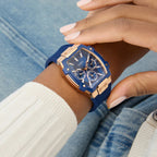 Phoenix Women Quartz Blue Dial Multi-Function Silicone Watch GW0945L4