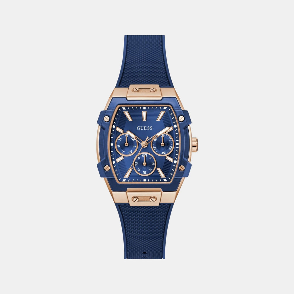 Phoenix Women Quartz Blue Dial Multi-Function Silicone Watch GW0945L4