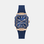 Phoenix Women Quartz Blue Dial Multi-Function Silicone Watch GW0945L4