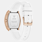 Women Quartz White Dial Multi-Function Silicone Watch GW0945L6