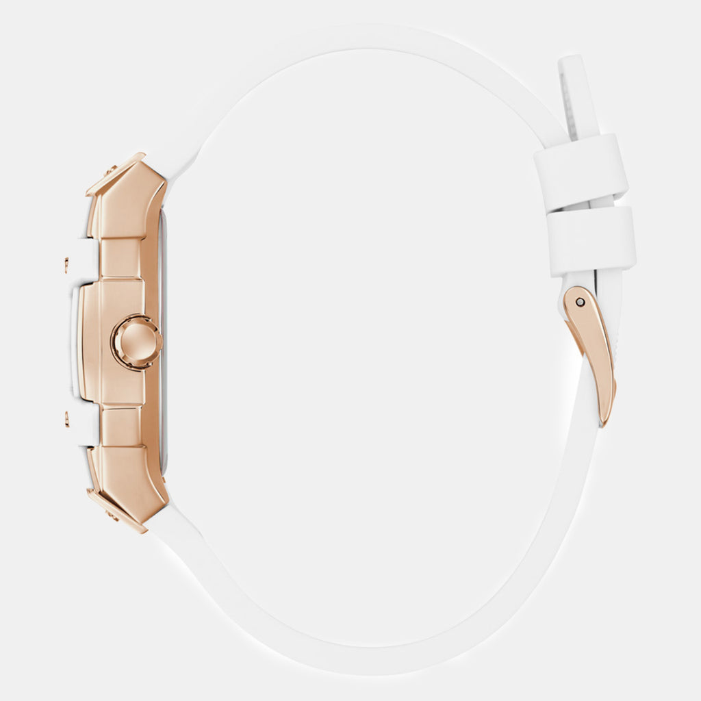 Women Quartz White Dial Multi-Function Silicone Watch GW0945L6