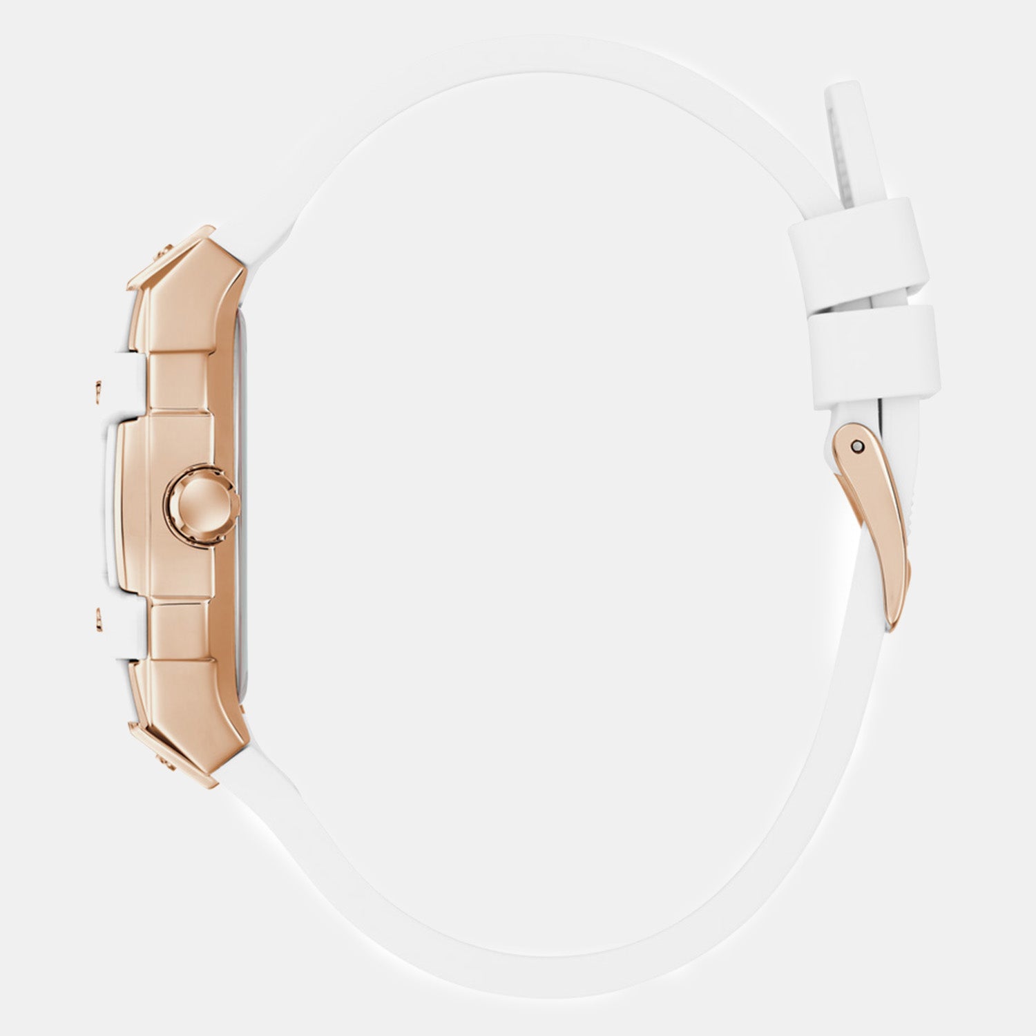 Women Quartz White Dial Multi-Function Silicone Watch GW0945L6