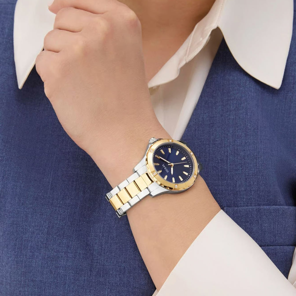 Gs Mist Women Quartz Blue Dial Analog Stainless Steel GW0948L3