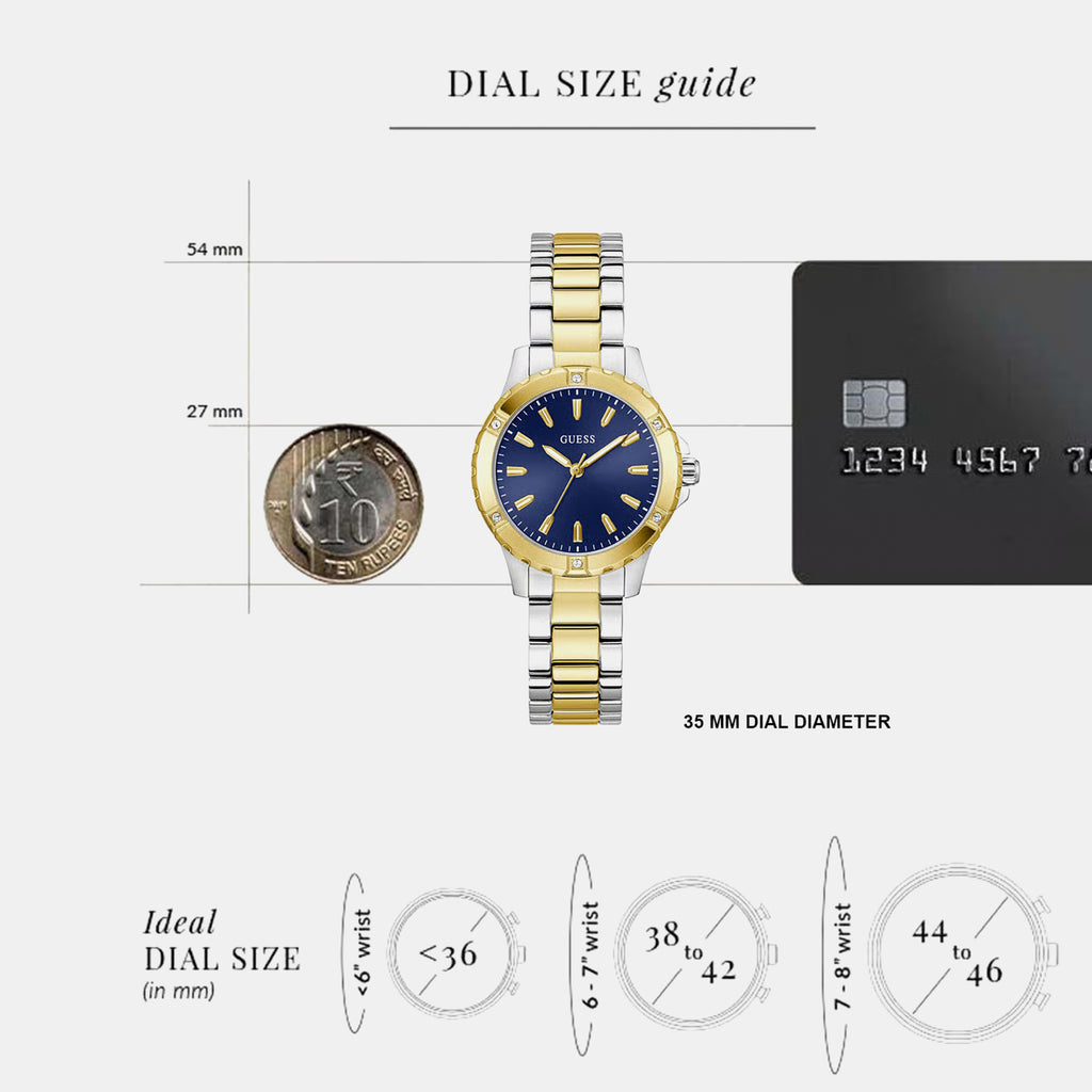 Gs Mist Women Quartz Blue Dial Analog Stainless Steel GW0948L3