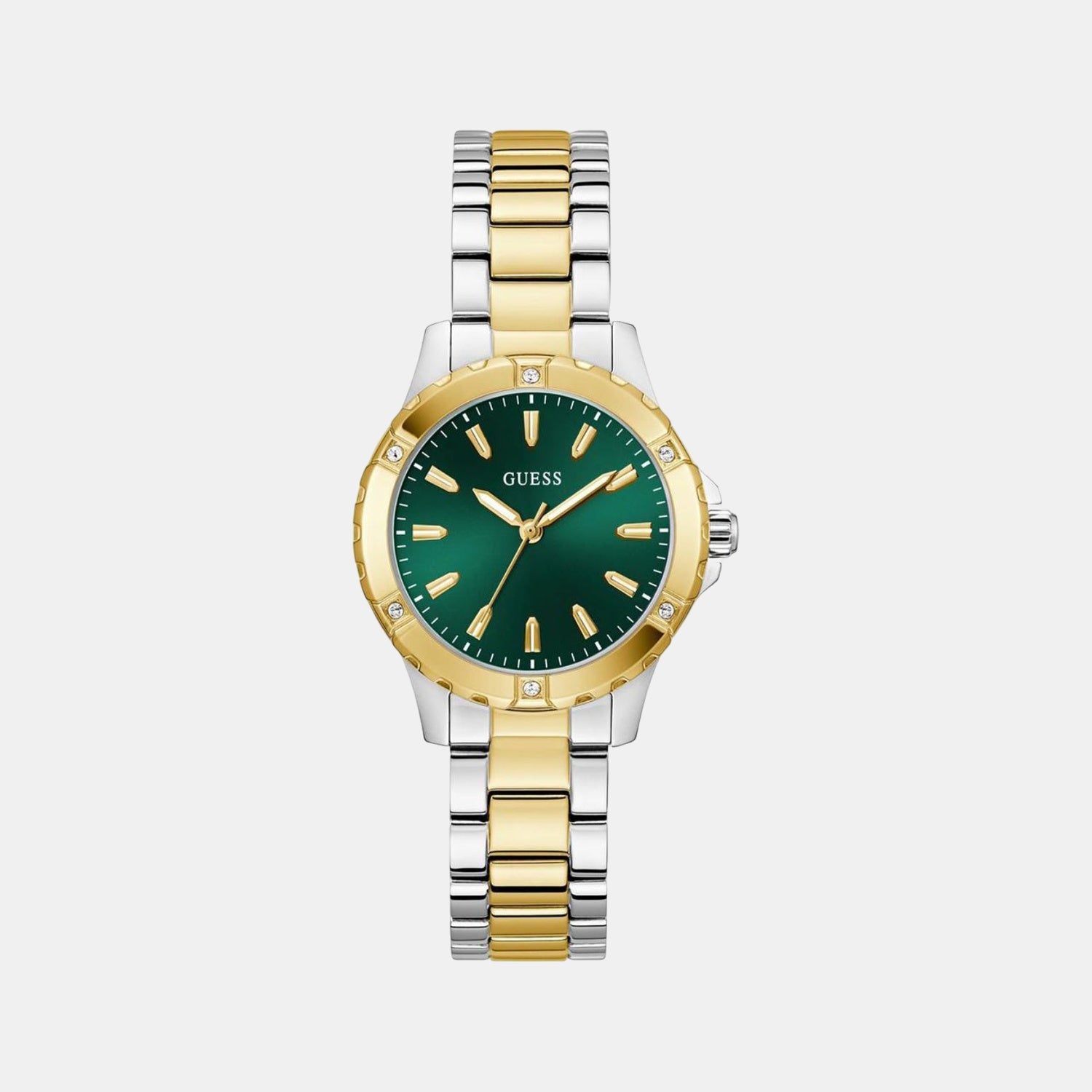 Mist Women Quartz Green Dial Analog Stainless Steel Watch GW0948L8