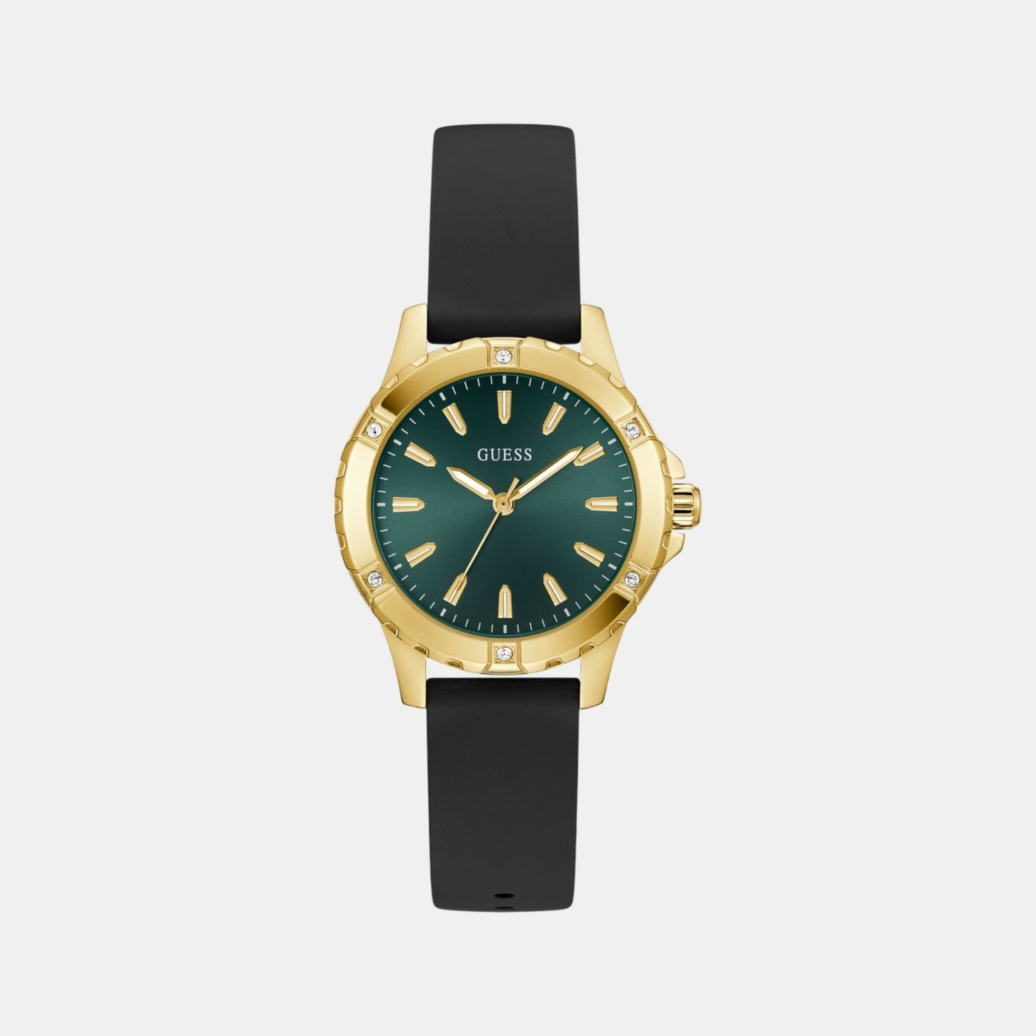 Mist Women Quartz Green Dial Analog Silicone Watch GW0949L2