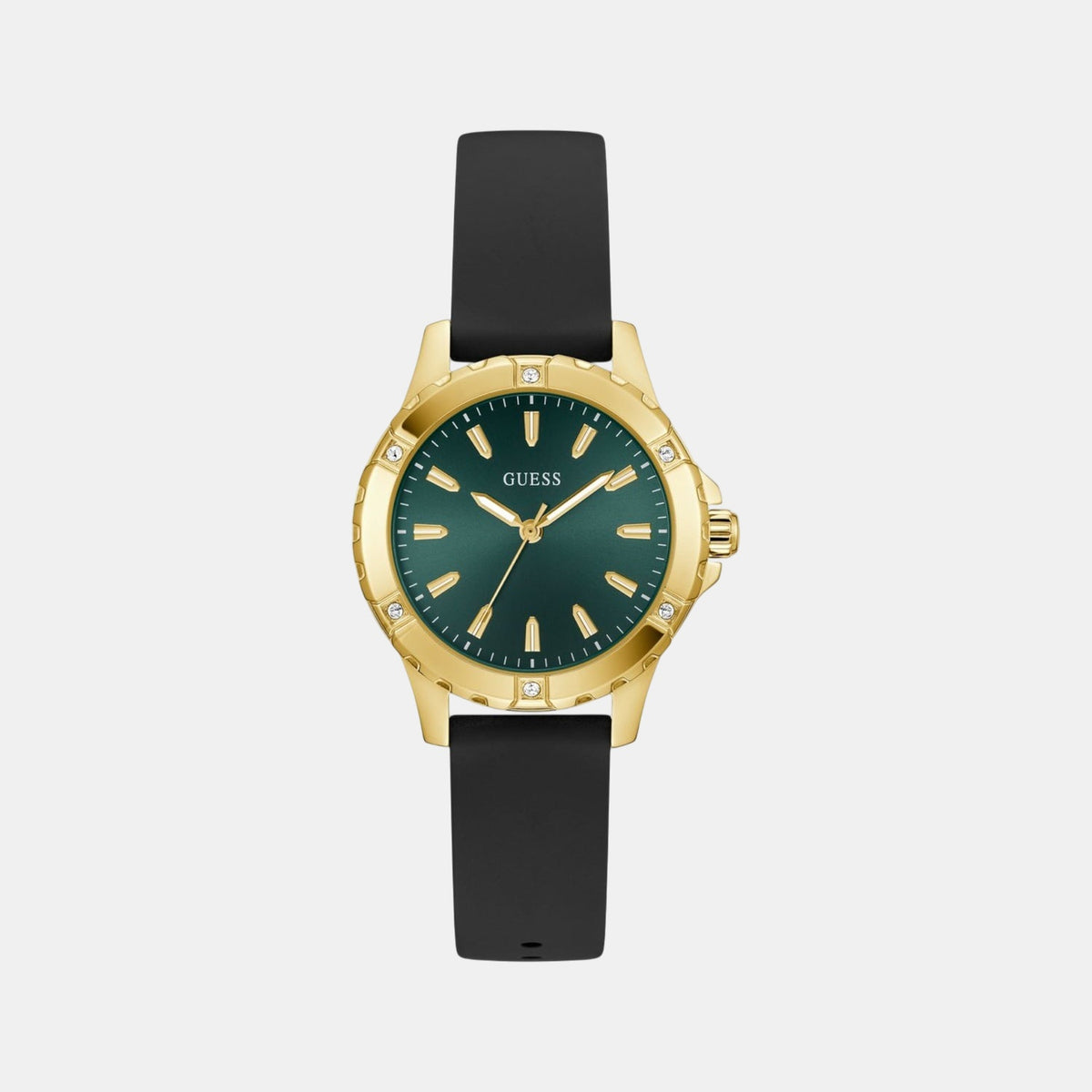 Gs Mist Women Quartz Green Dial Analog Silicone Watch Gw0949L2
