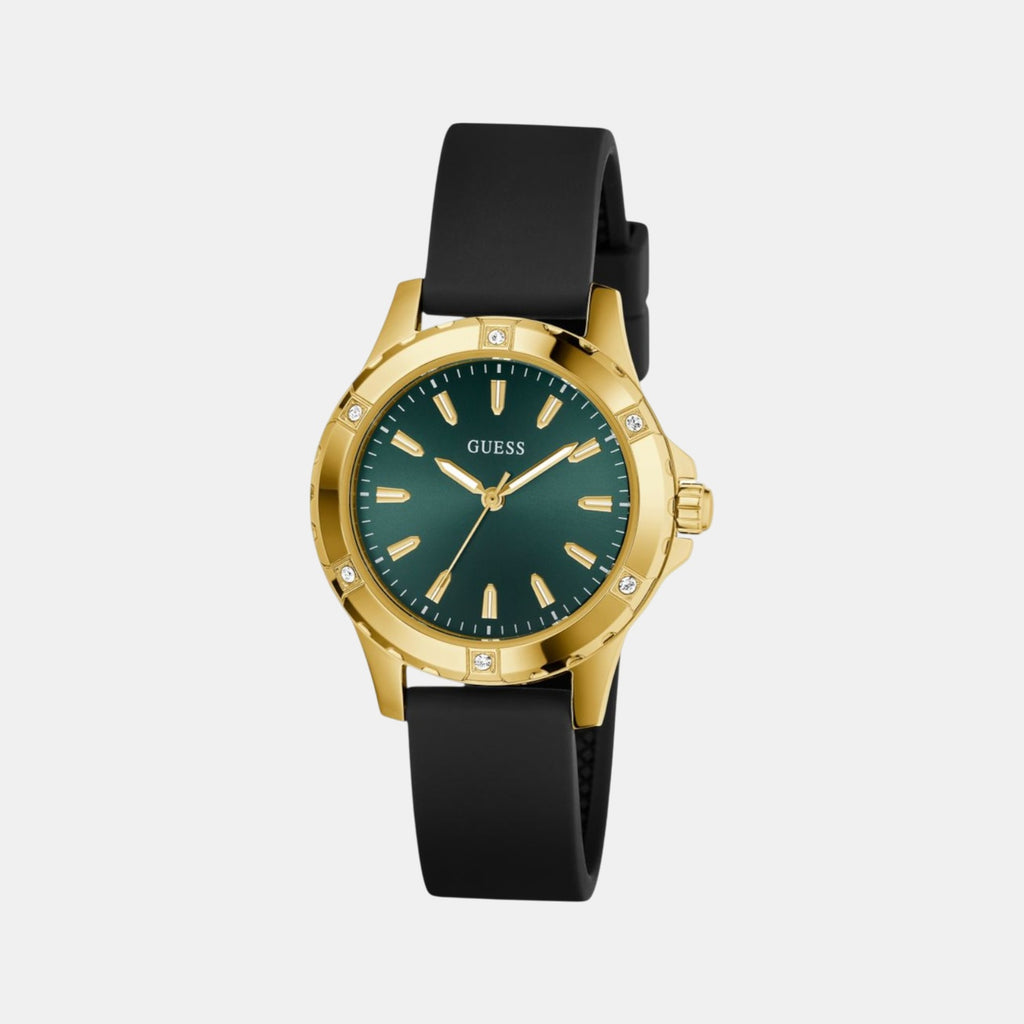 Mist Women Quartz Green Dial Analog Silicone Watch GW0949L2