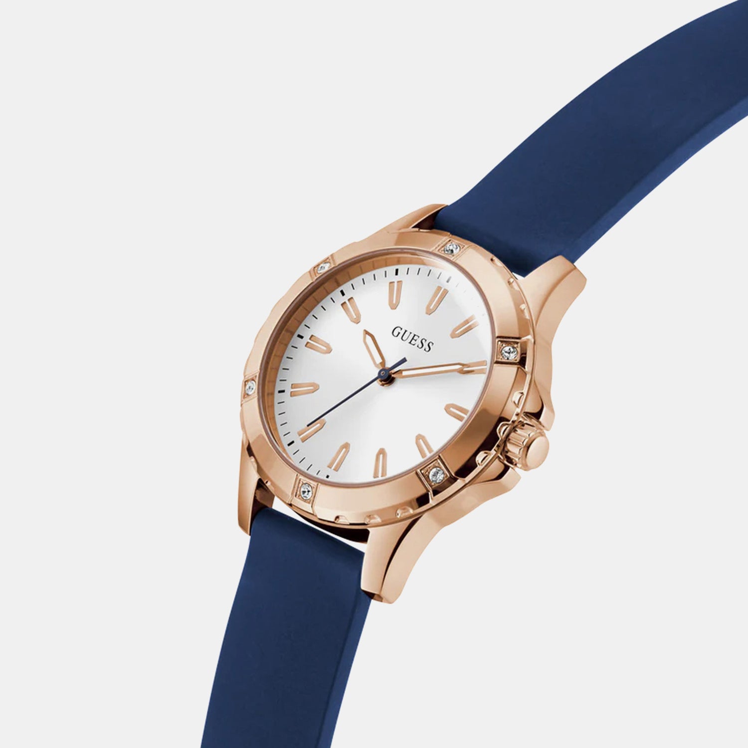 Mist Women Quartz White Dial Analog Silicone Watch GW0949L3