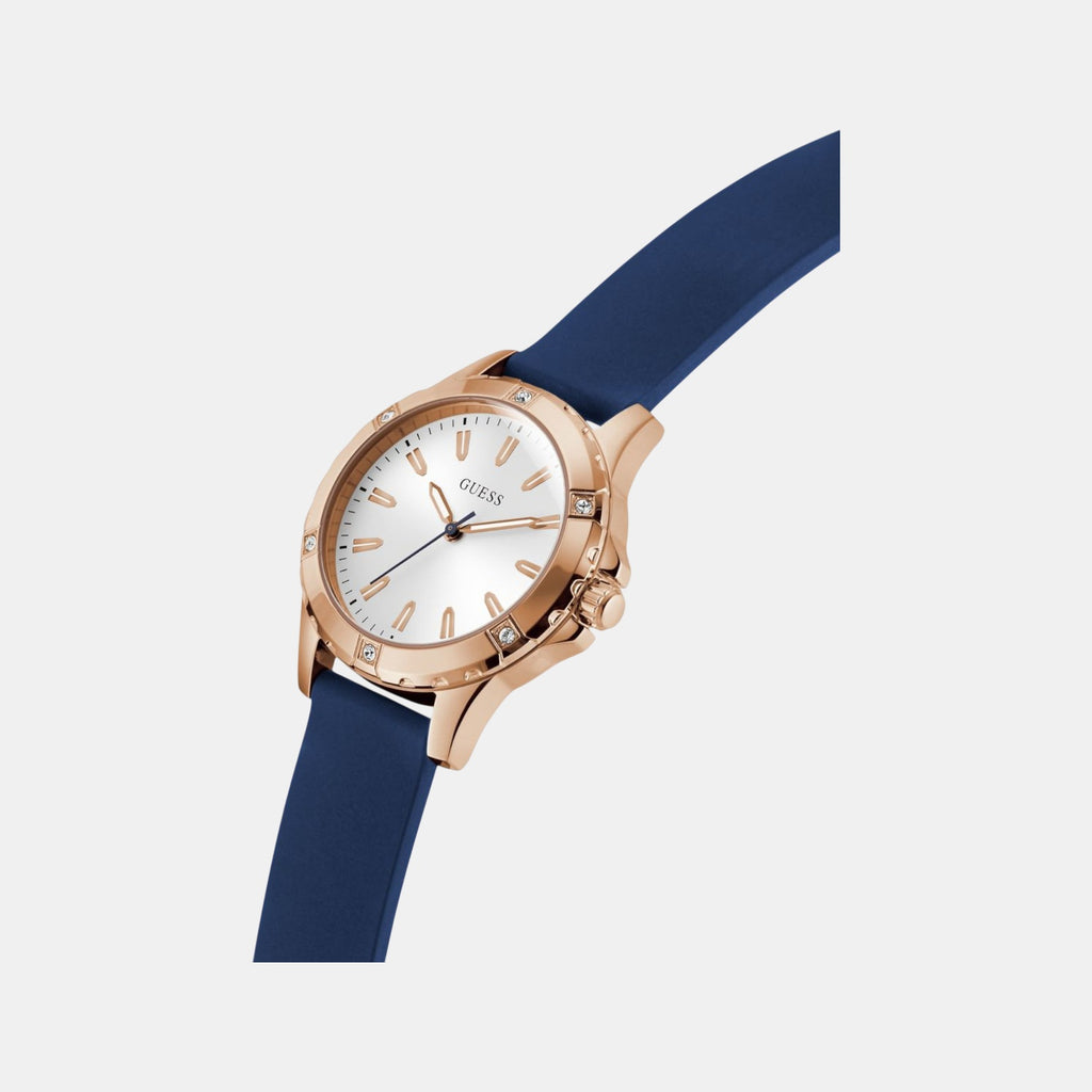 Mist Women Quartz White Dial Analog Silicone Watch GW0949L3