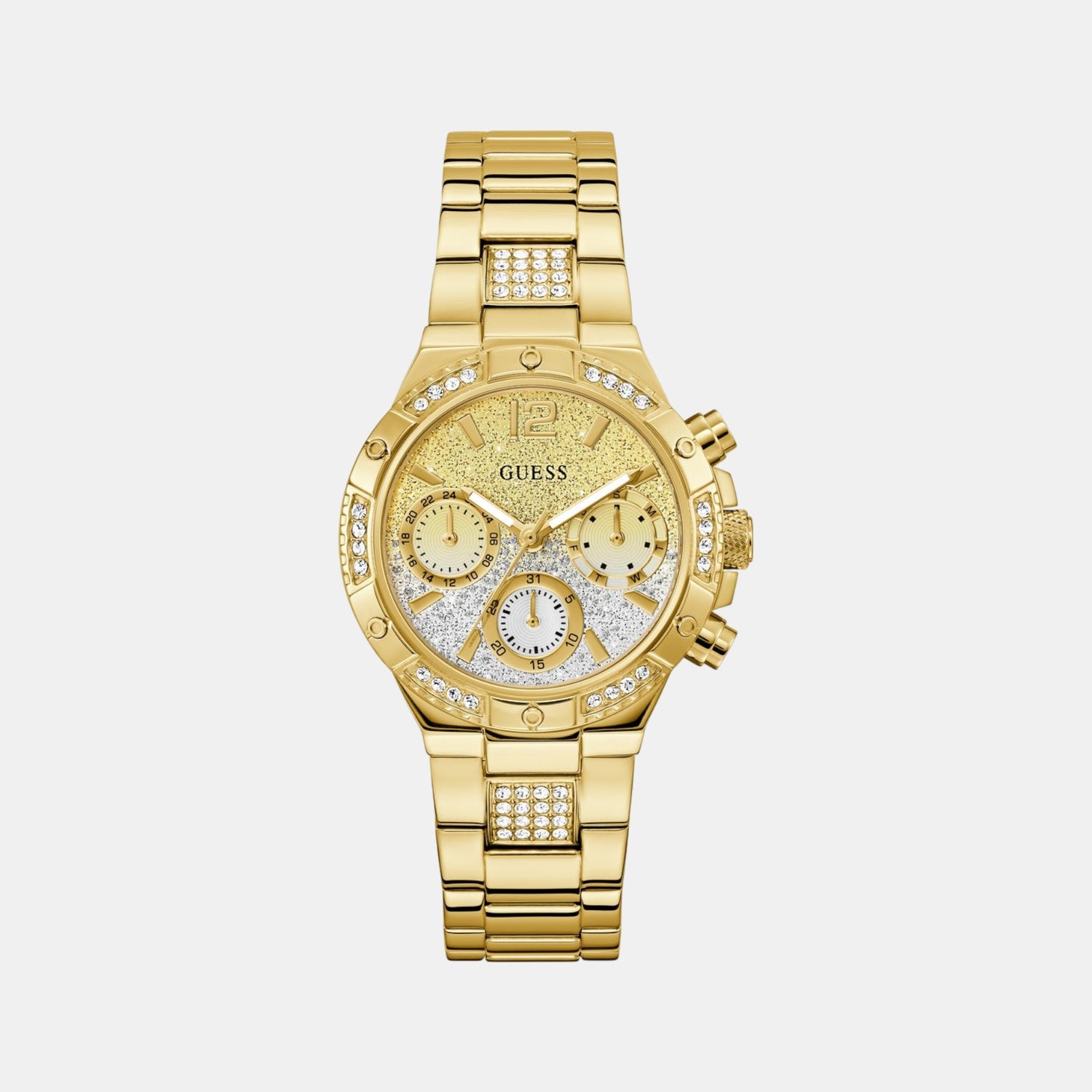 Harlow Women Quartz Ombre Dial Multi-Function Stainless Steel Watch GW0950L2