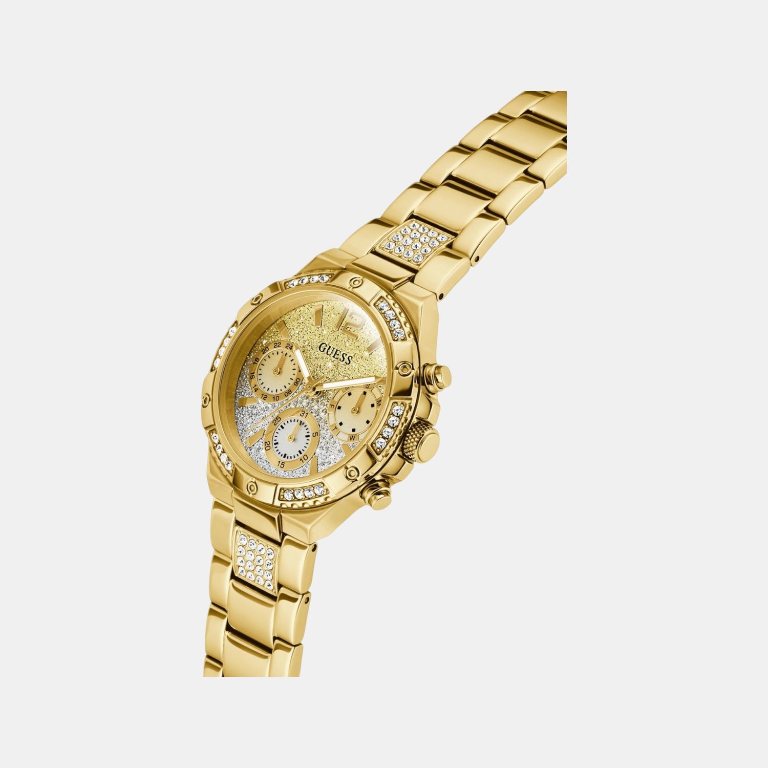 Harlow Women Quartz Ombre Dial Multi-Function Stainless Steel Watch GW0950L2