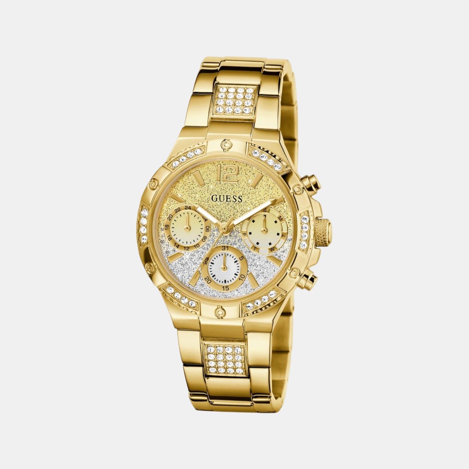 Harlow Women Quartz Ombre Dial Multi-Function Stainless Steel Watch GW0950L2