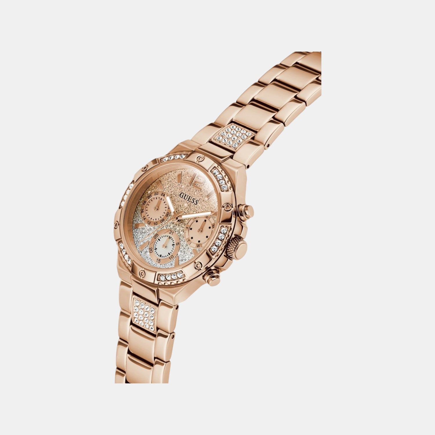 Harlow Women Quartz Ombre Dial Multi-Function Stainless Steel Watch GW0950L4