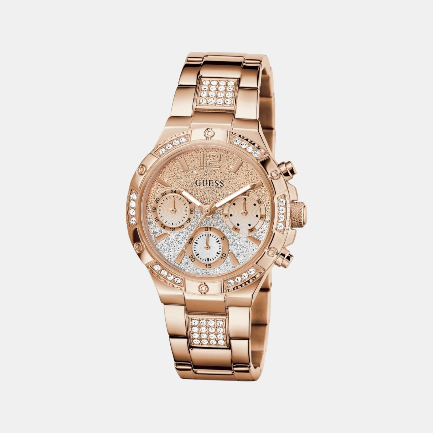 Harlow Women Quartz Ombre Dial Multi-Function Stainless Steel Watch GW0950L4