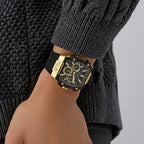 Men Quartz Black Dial Multi-Function Silicone Watch GW0956G2