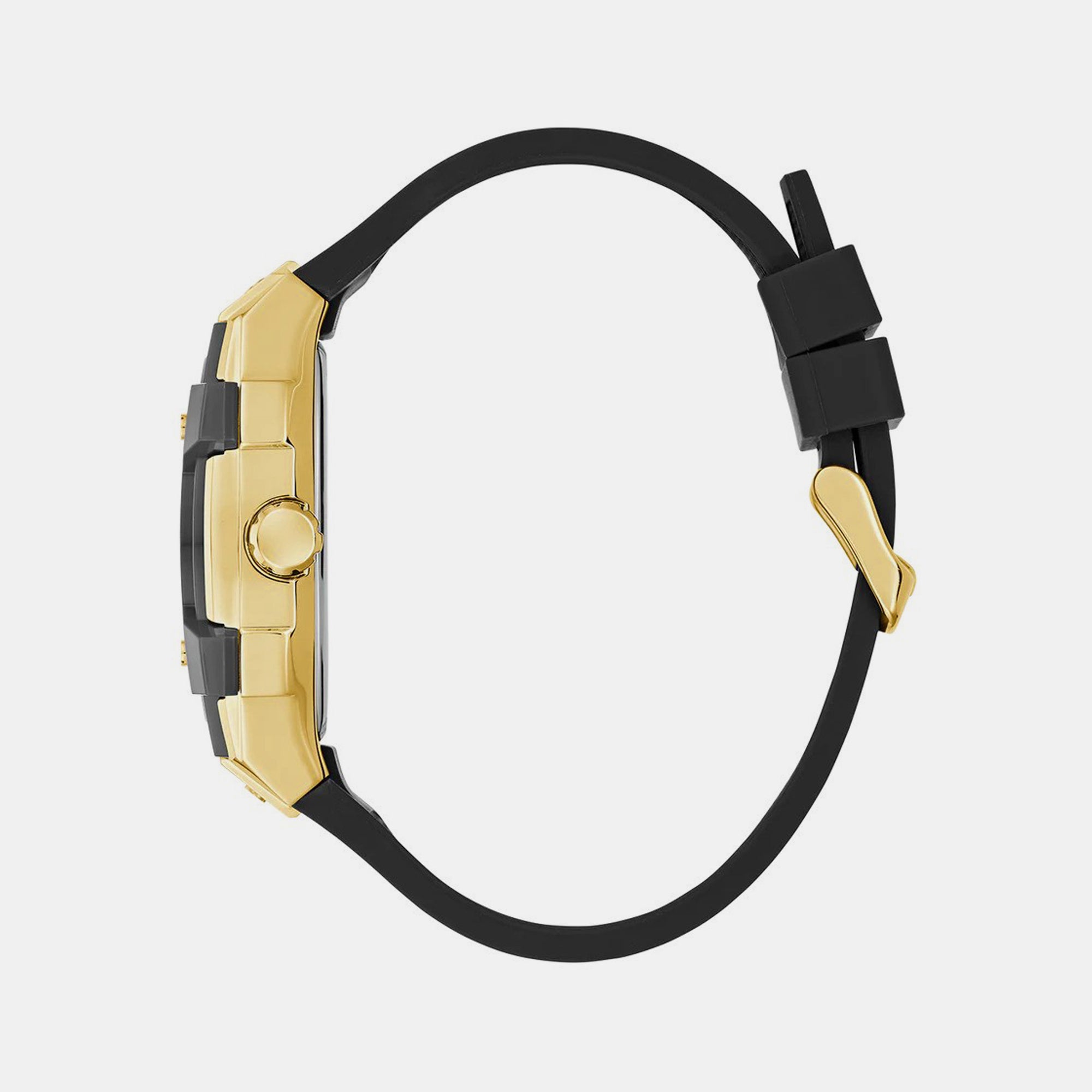 Men Quartz Black Dial Multi-Function Silicone Watch GW0956G2