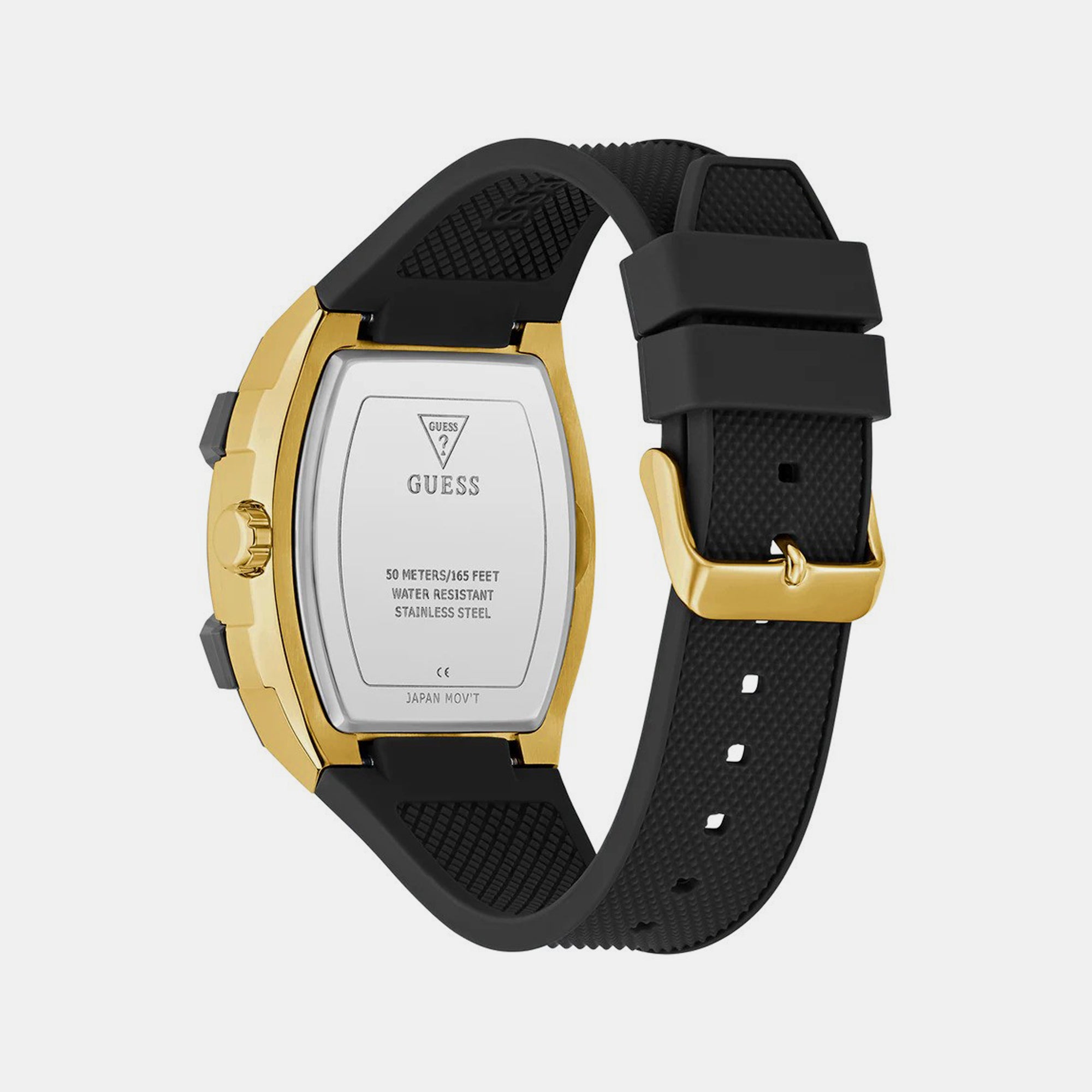 Men Quartz Black Dial Multi-Function Silicone Watch GW0956G2