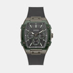 Men Quartz Grey Dial Multi-Function Stainless Steel Watch GW0956G3