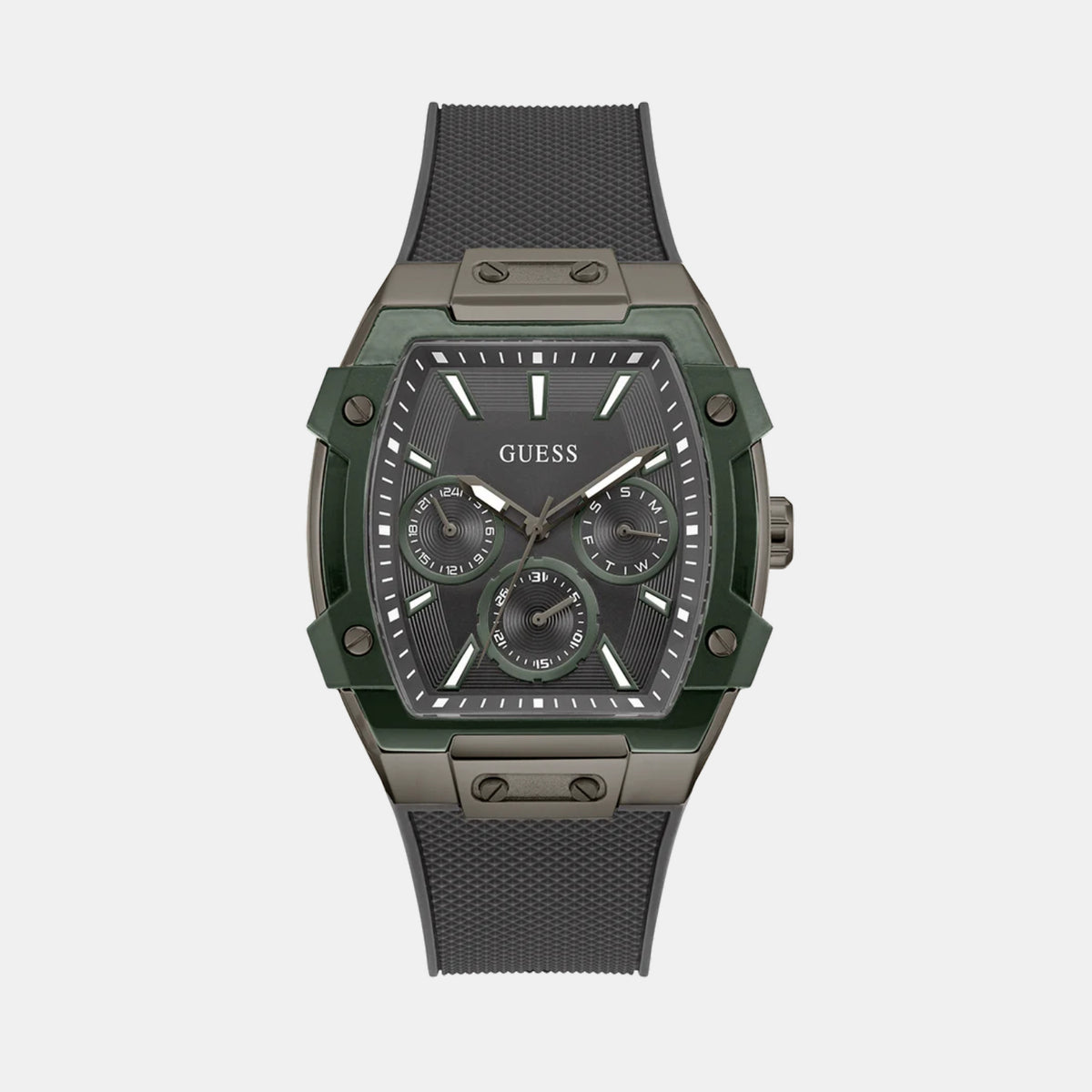 Gt Phoenix Men Quartz Black Dial Multi-Function Silicone Watch Gw0956G3