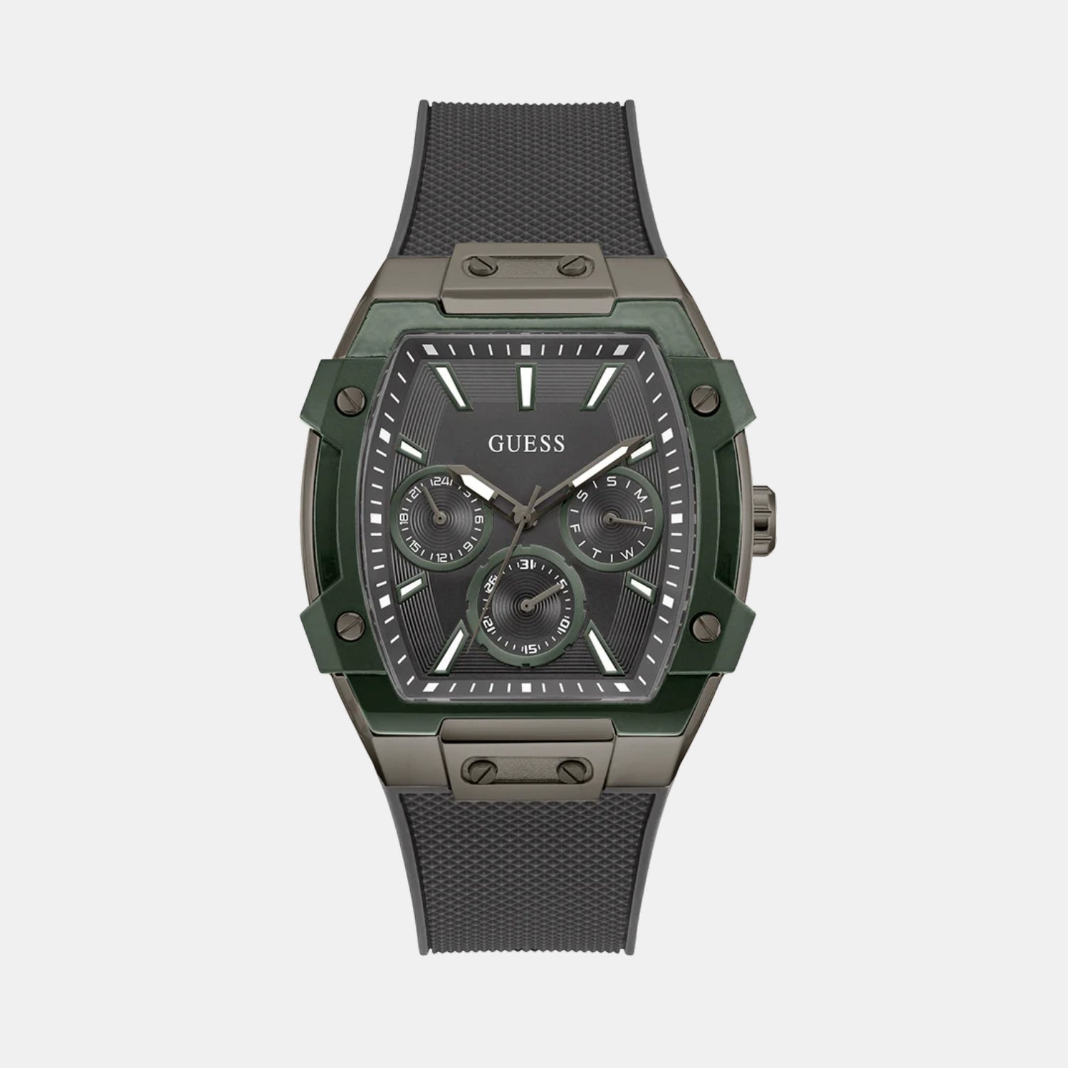 Men Quartz Grey Dial Multi-Function Stainless Steel Watch GW0956G3