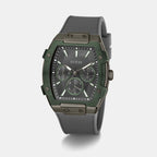 Men Quartz Grey Dial Multi-Function Stainless Steel Watch GW0956G3