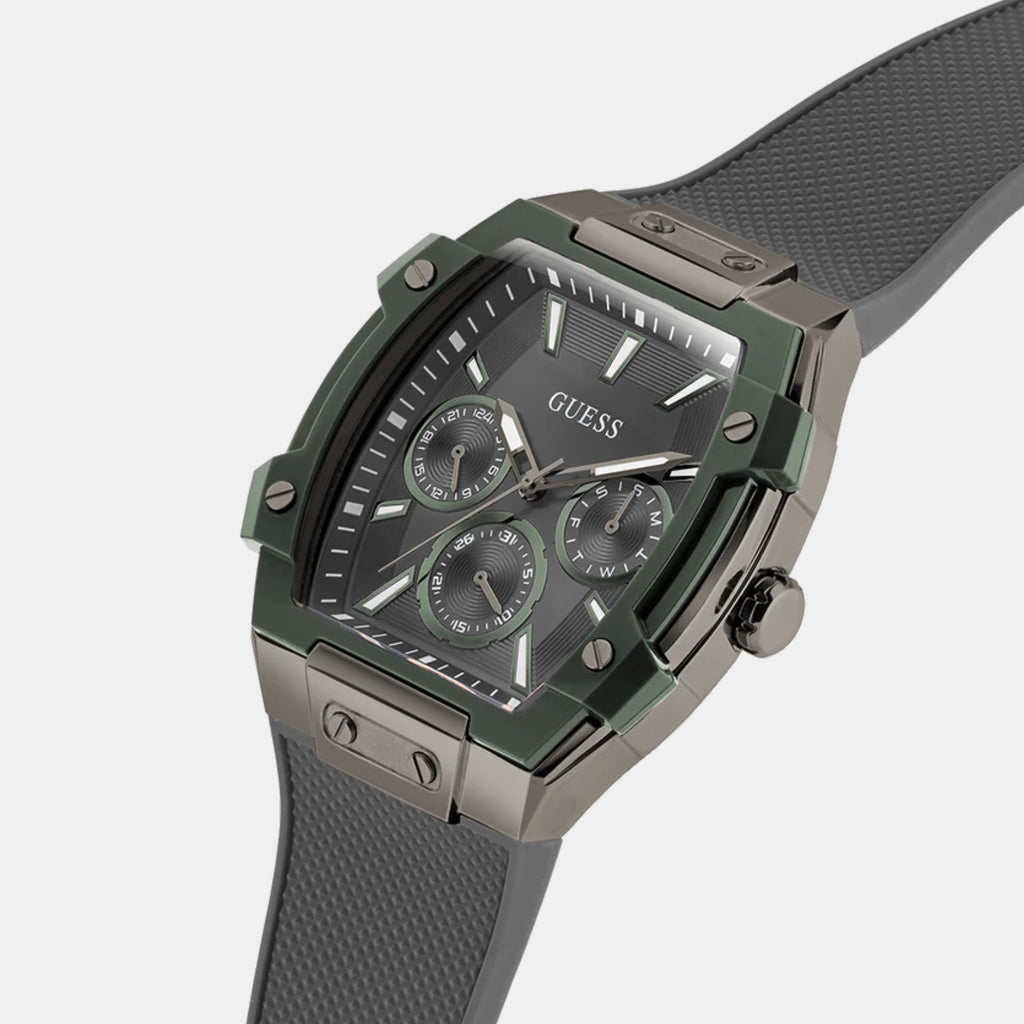 Men Quartz Grey Dial Multi-Function Stainless Steel Watch GW0956G3