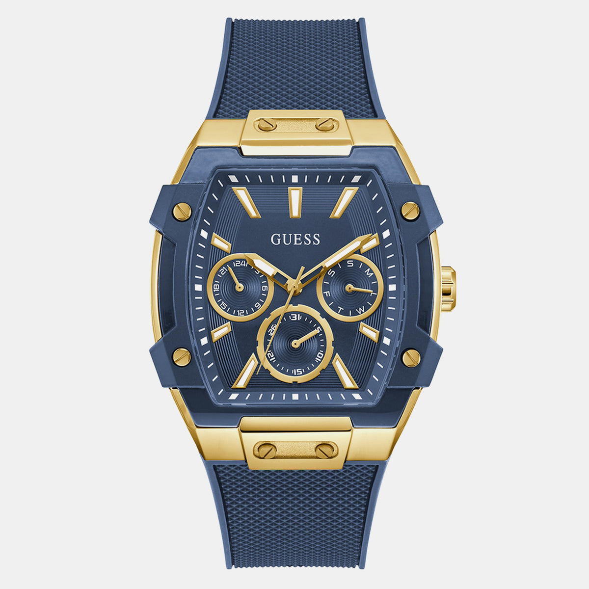 Gt Phoenix Men Quartz Blue Dial Multi-Function Silicone Watch Gw0956G5
