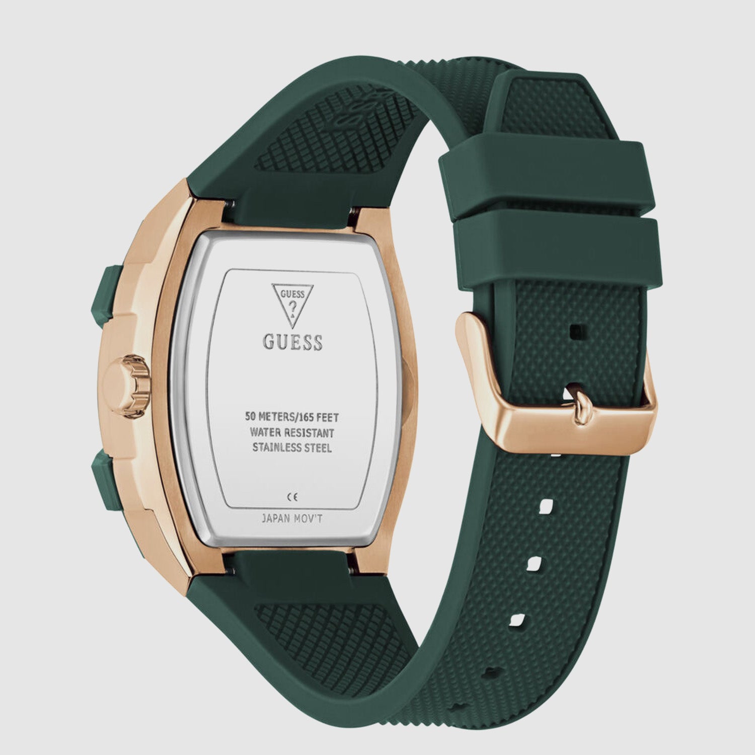 Men Quartz Green Dial Chronograph Silicone Watch GW0956G6