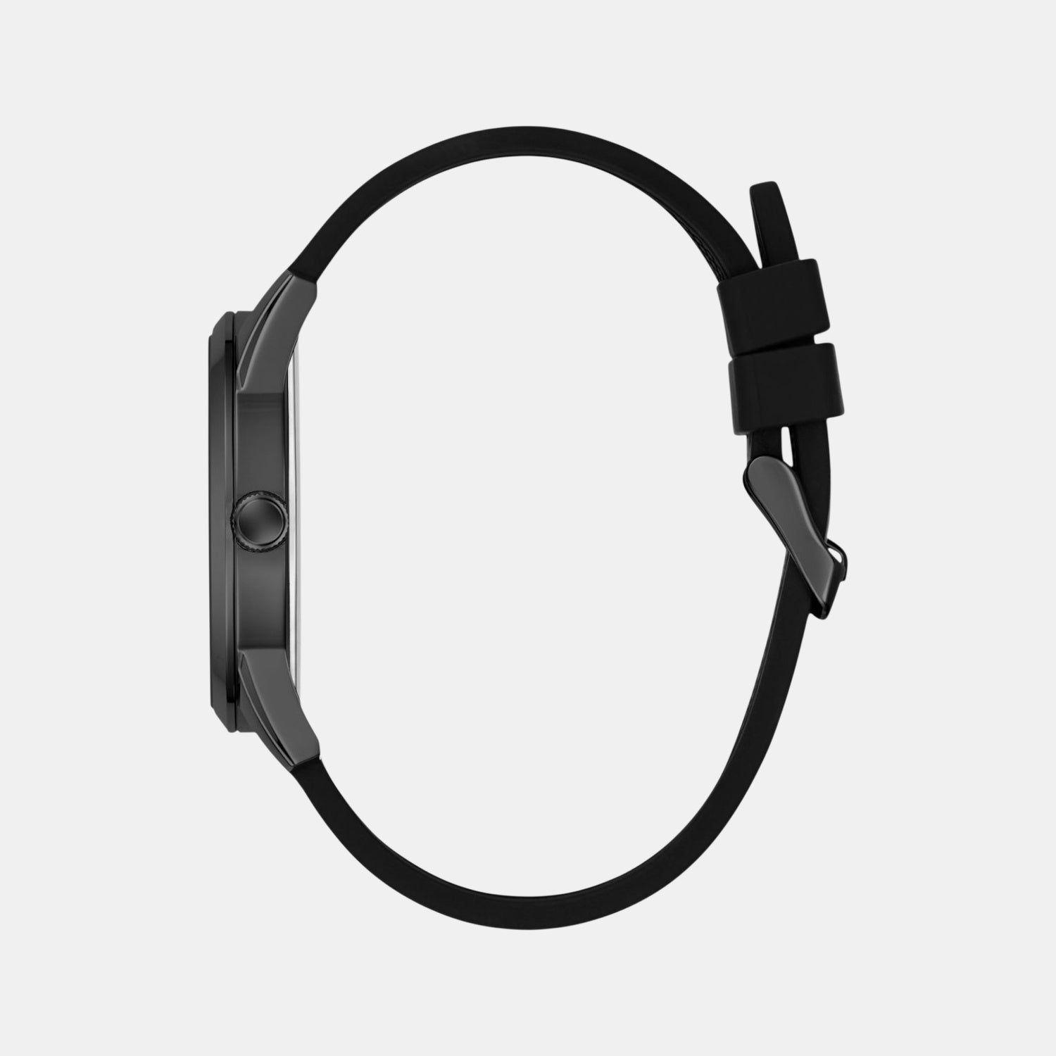 Clark Men Quartz Black Dial Analog Silicone Watch GW0957G3