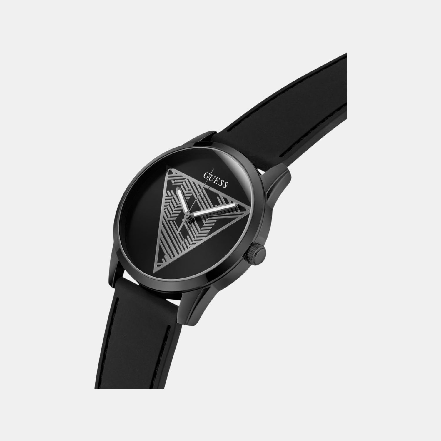 Clark Men Quartz Black Dial Analog Silicone Watch GW0957G3