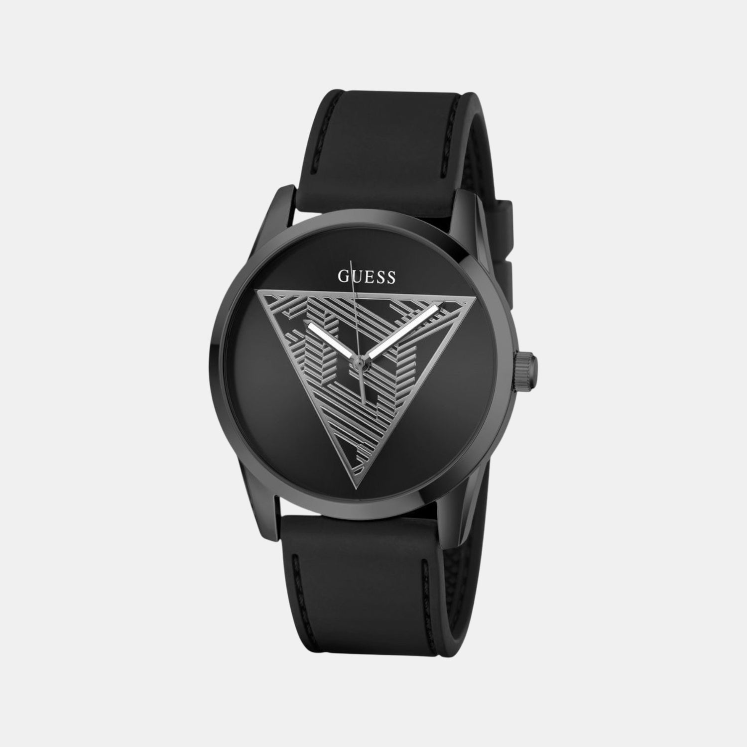 Clark Men Quartz Black Dial Analog Silicone Watch GW0957G3