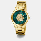 Men Quartz Green Dial Analog Stainless Steel Watch GW0958G2