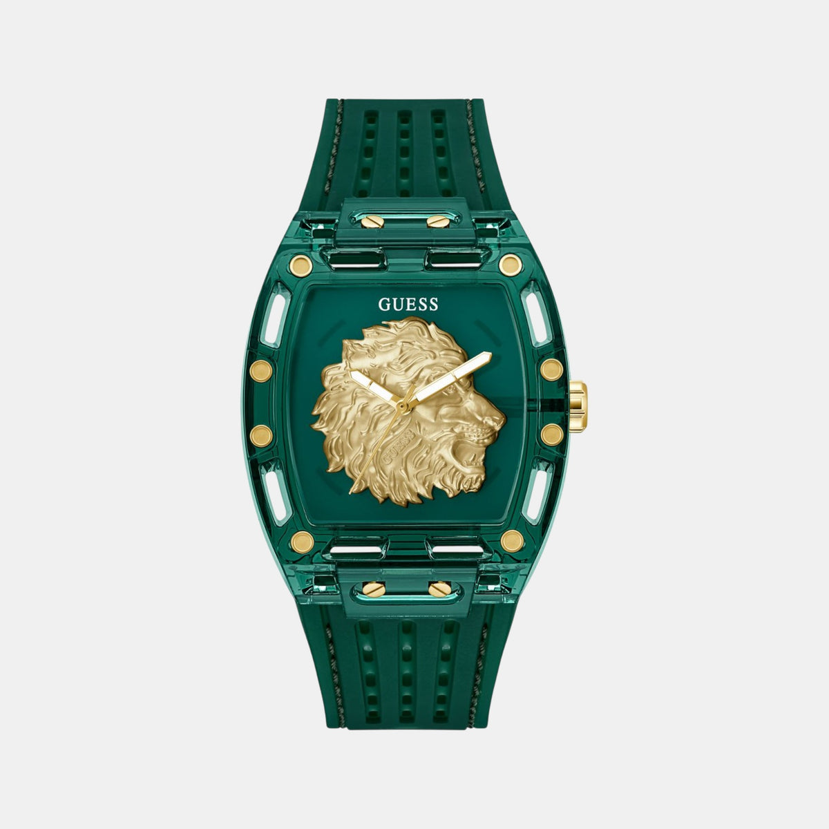 Gt Phoenix Men Quartz Green Dial Analog Silicone Watch Gw0959G2
