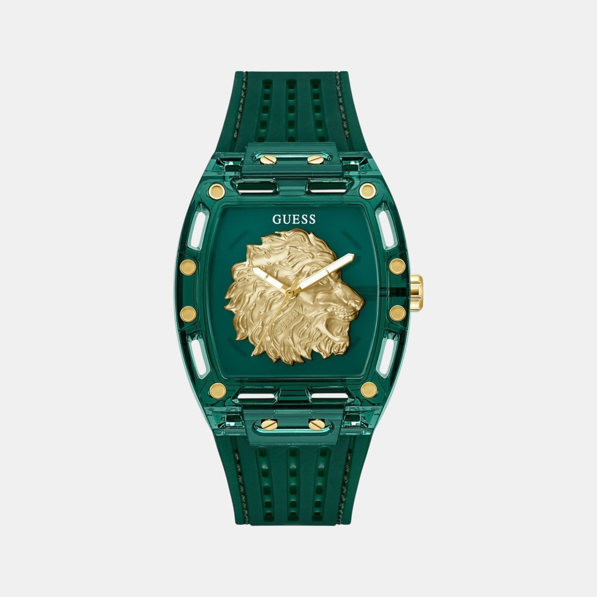 Gt Phoenix Men Quartz Green Dial Analog Silicone Watch Gw0959G2