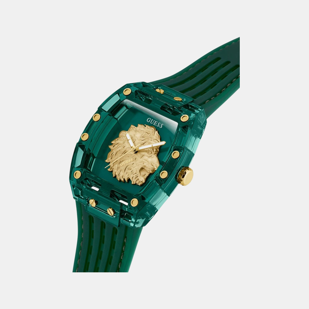 Gt Phoenix Men Quartz Green Dial Analog Silicone Watch Gw0959G2