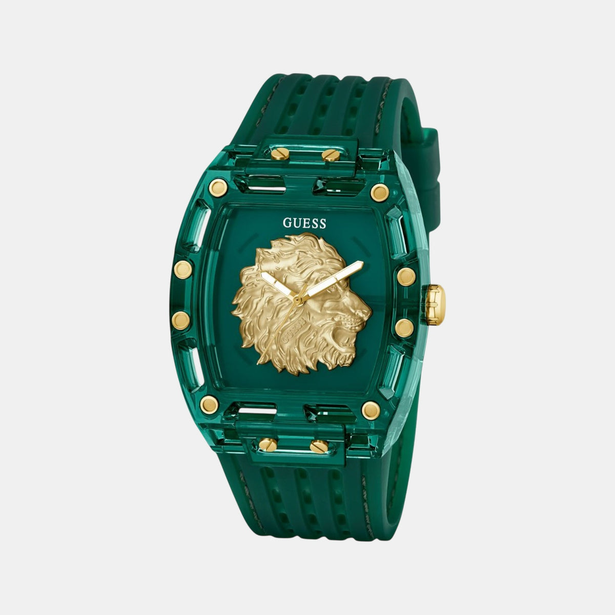 Gt Phoenix Men Quartz Green Dial Analog Silicone Watch Gw0959G2