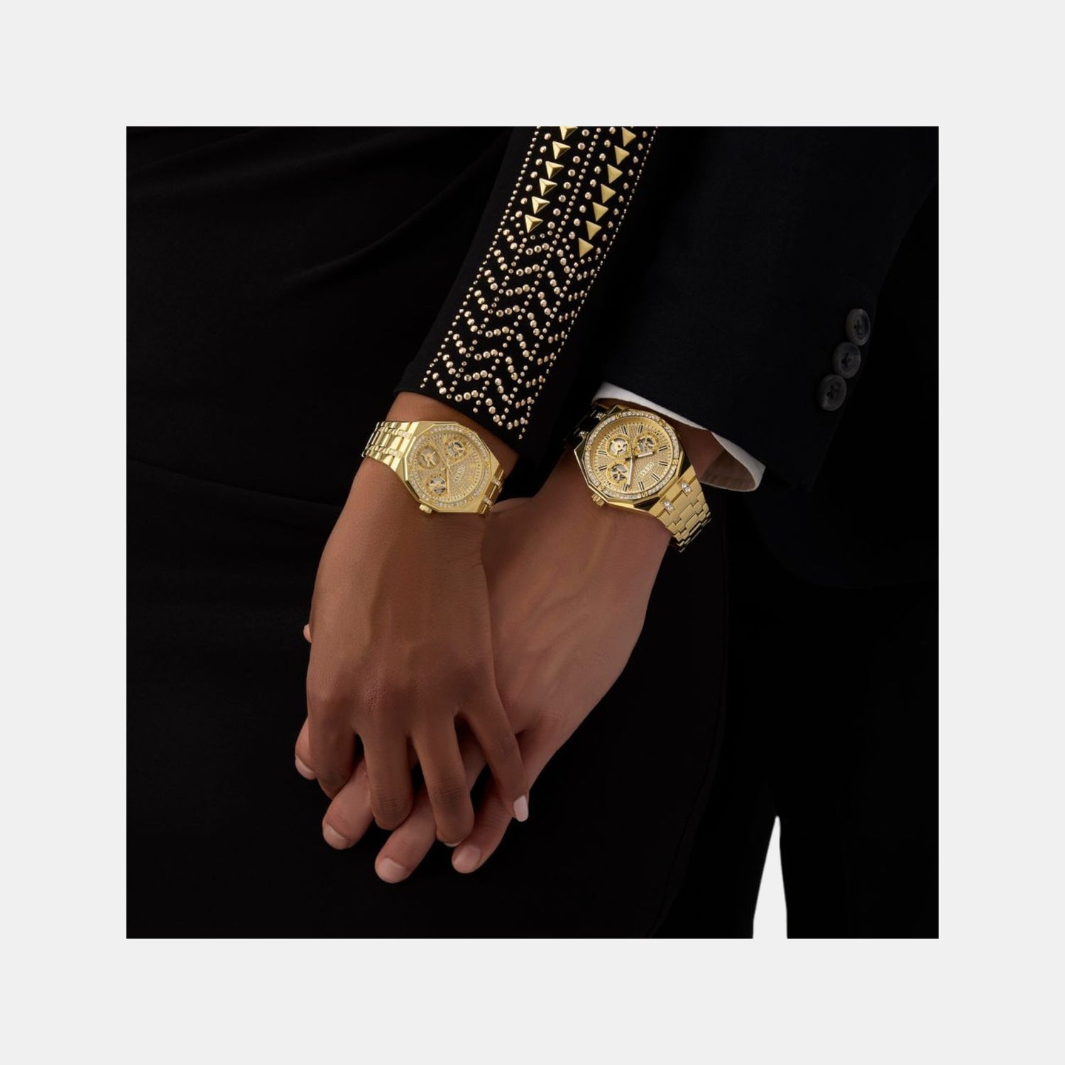 Kryptonite Men Quartz Champagne Dial Multi-Function Recycled Steel Watch GW0960G2