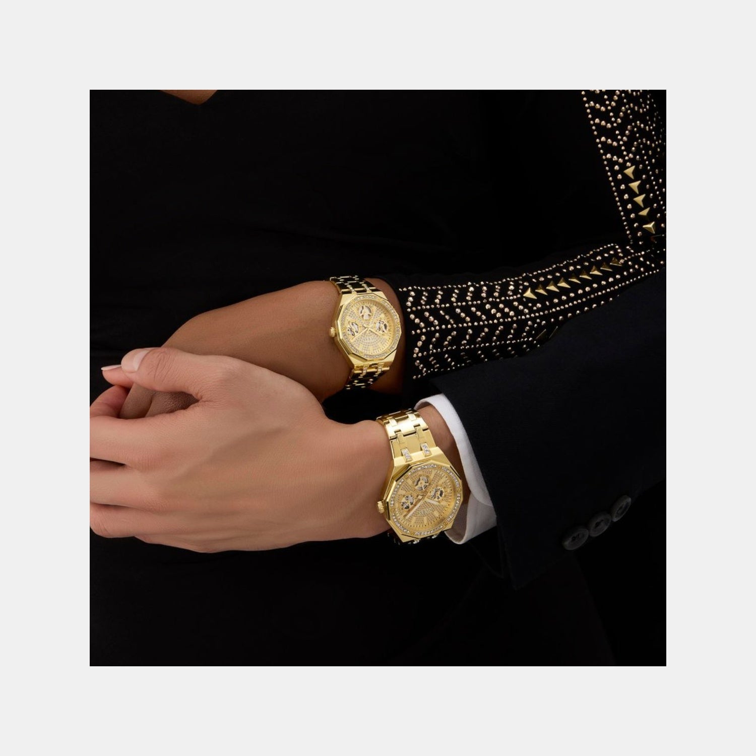 Kryptonite Men Quartz Champagne Dial Multi-Function Recycled Steel Watch GW0960G2