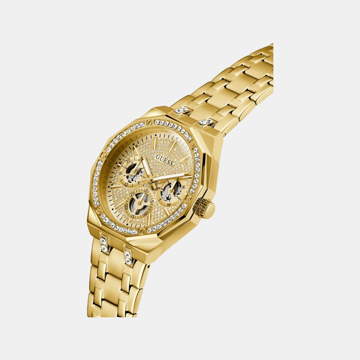 Gt Kryptonite Men Quartz Champagne Dial Multi-Function Stainless Steel Watch Gw0960G2
