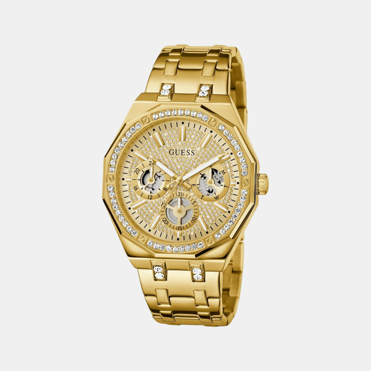 Gt Kryptonite Men Quartz Champagne Dial Multi-Function Stainless Steel Watch Gw0960G2
