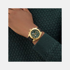 Sport Men Quartz Green Dial Chronograph Silicone Watch GW0967G2