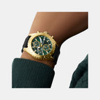 Sport Men Quartz Green Dial Chronograph Silicone Watch GW0967G2