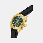 Sport Men Quartz Green Dial Chronograph Silicone Watch GW0967G2