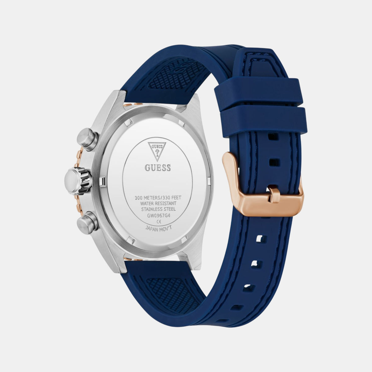 Gs Defender Men Quartz Blue Dial Chronograph Silicone Watch Gw0967G4