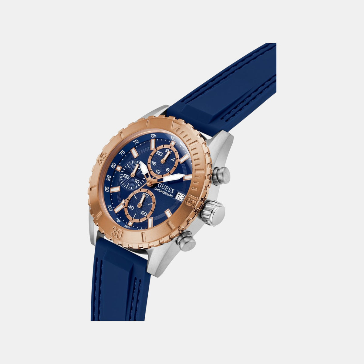 Gs Defender Men Quartz Blue Dial Chronograph Silicone Watch Gw0967G4