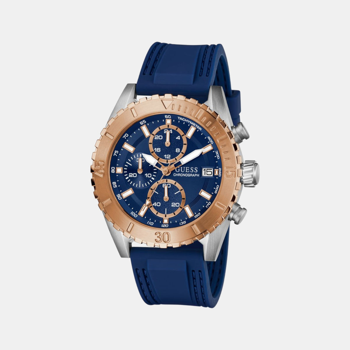 Gs Defender Men Quartz Blue Dial Chronograph Silicone Watch Gw0967G4