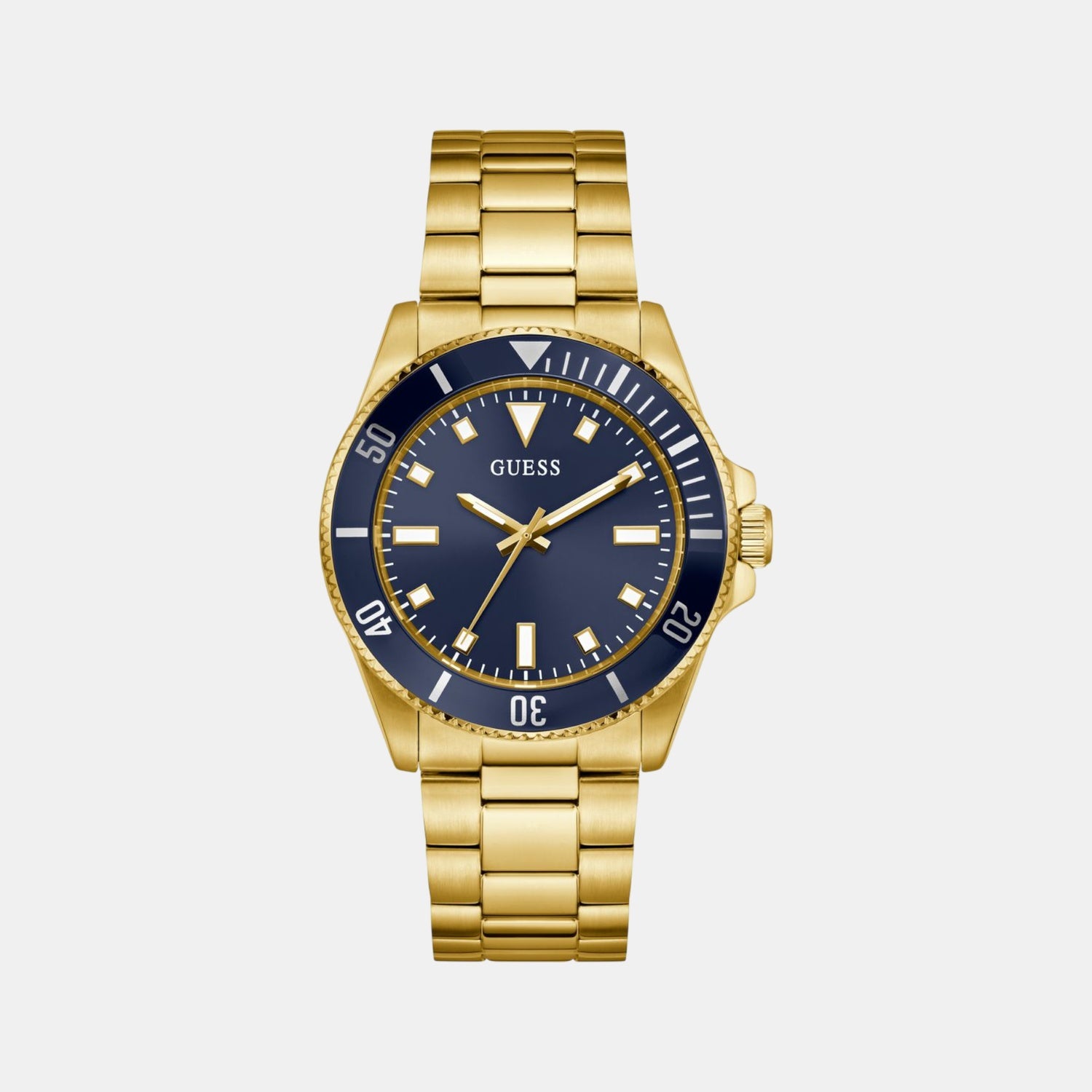 Cliff Men Quartz Blue Dial Analog Stainless Steel Watch GW0968G2