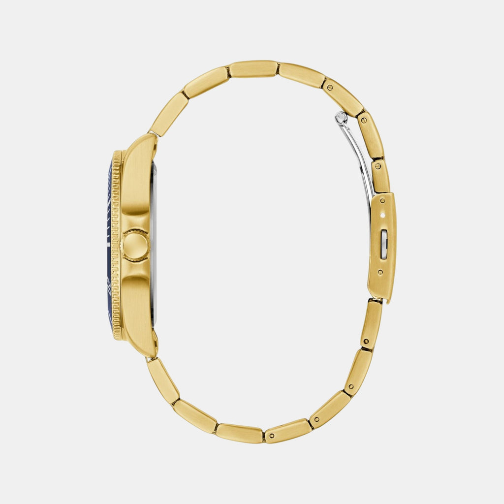 Cliff Men Quartz Blue Dial Analog Stainless Steel Watch GW0968G2